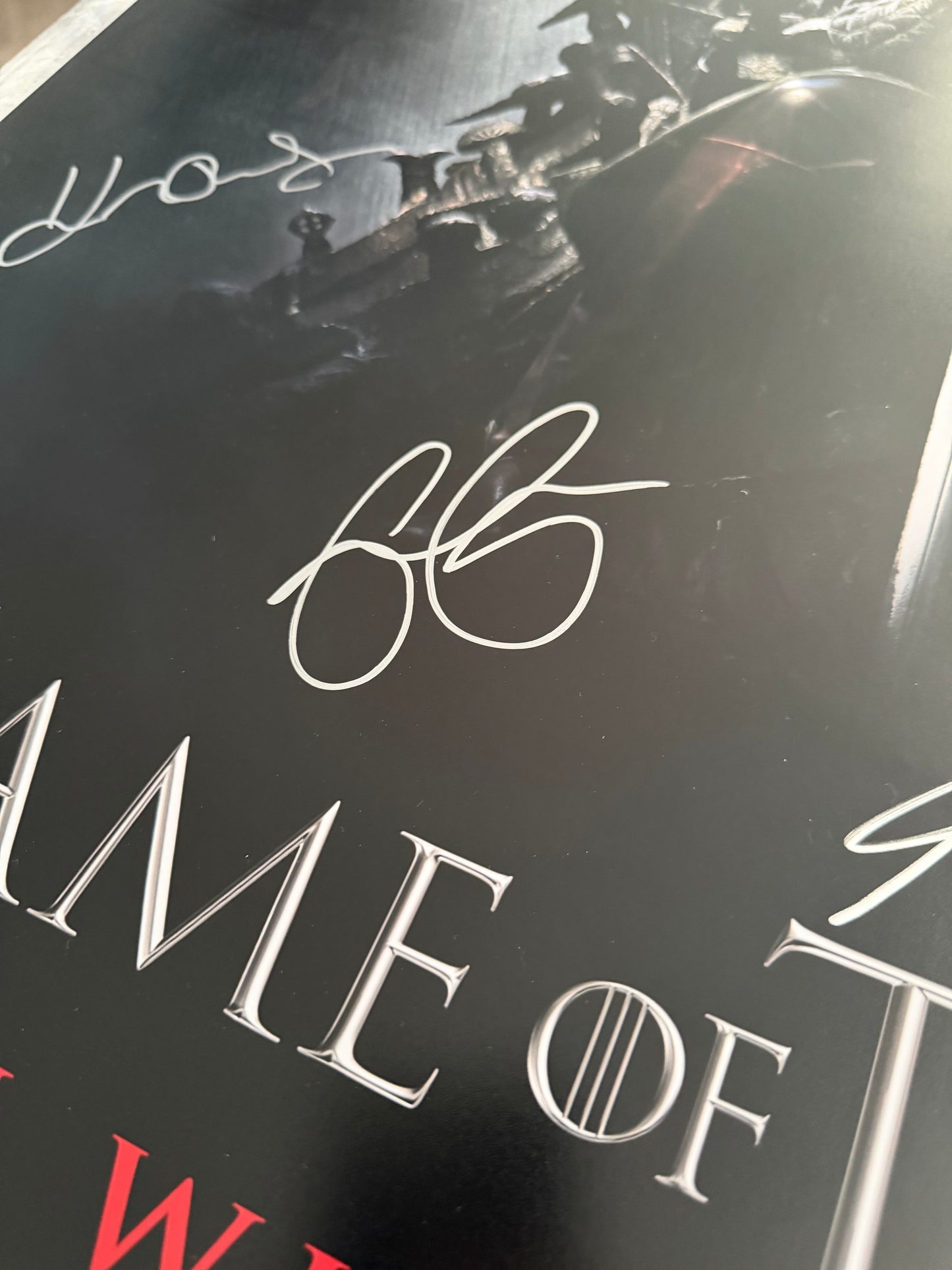 GRRM, Emilia Clarke & Iain Glen Multi Signed Game Of Thrones Maxi Poster