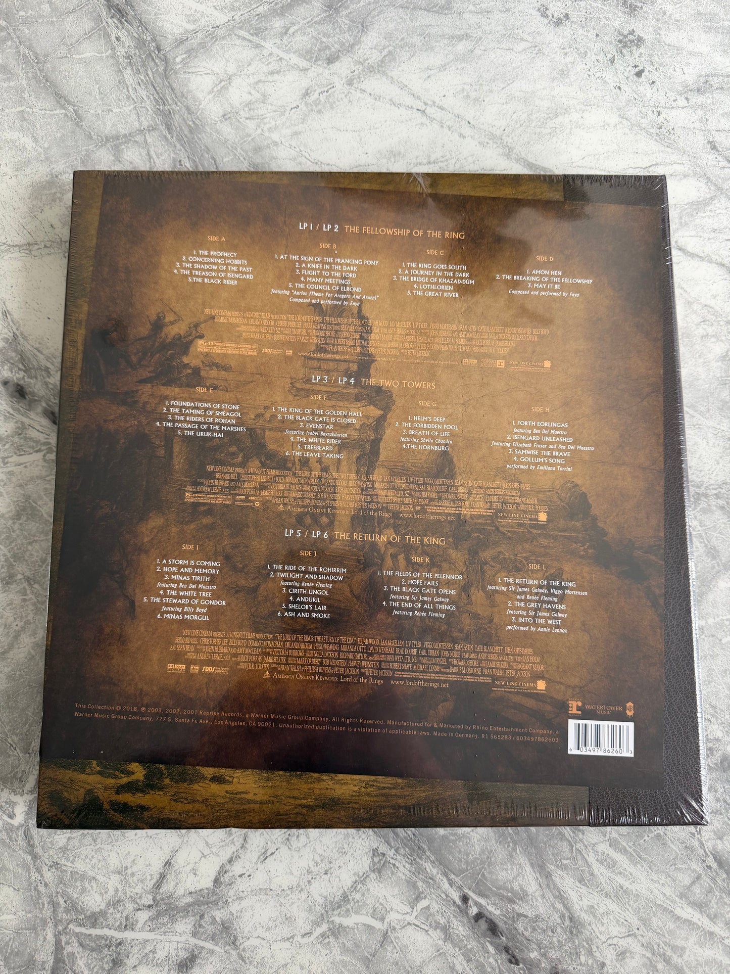 The Lord Of The Rings: Motion Picture Trilogy 6-LP Box Set Soundtrack.