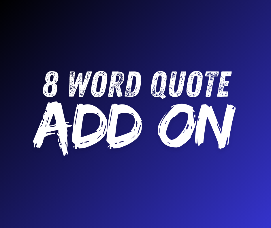 Tom Wlaschiha 8 Word Quote Add On (Pre Order)