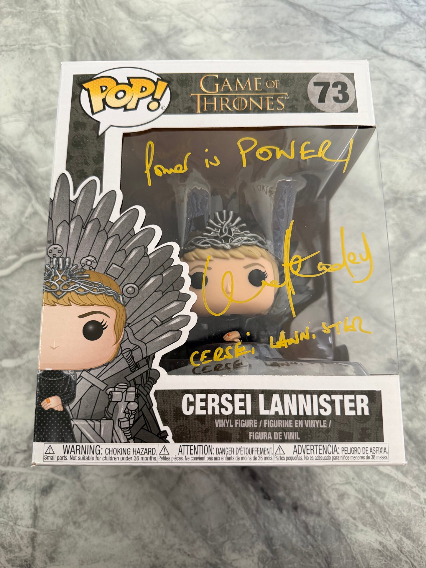 Lena Headey Signed Cersei Lannister On Throne 6” Funko Pop - SWAU Authenticated