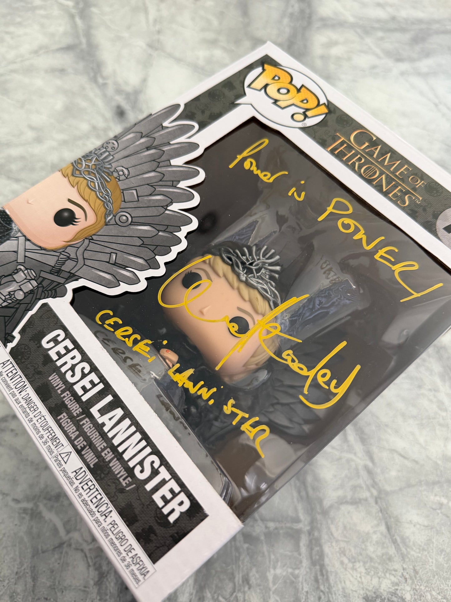 Lena Headey Signed Cersei Lannister On Throne 6” Funko Pop - SWAU Authenticated