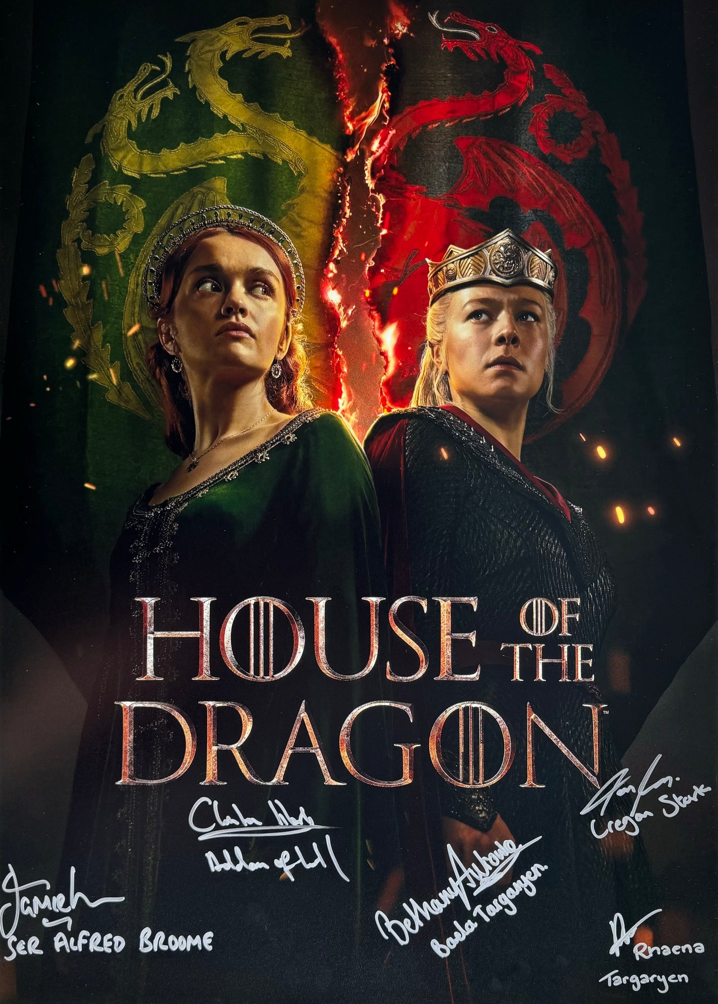 Multi Signed House Of The Dragon A2 Project Starter Poster - Version 1