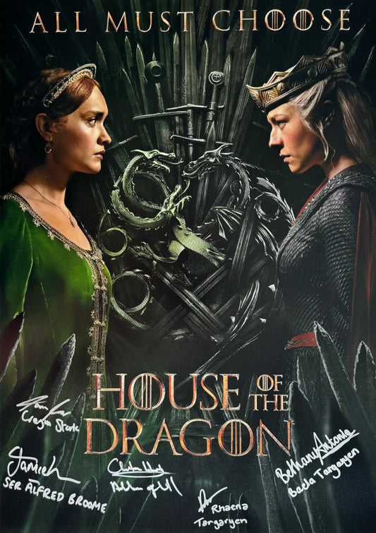 Multi Signed House Of The Dragon A2 Project Starter Poster - Version 3