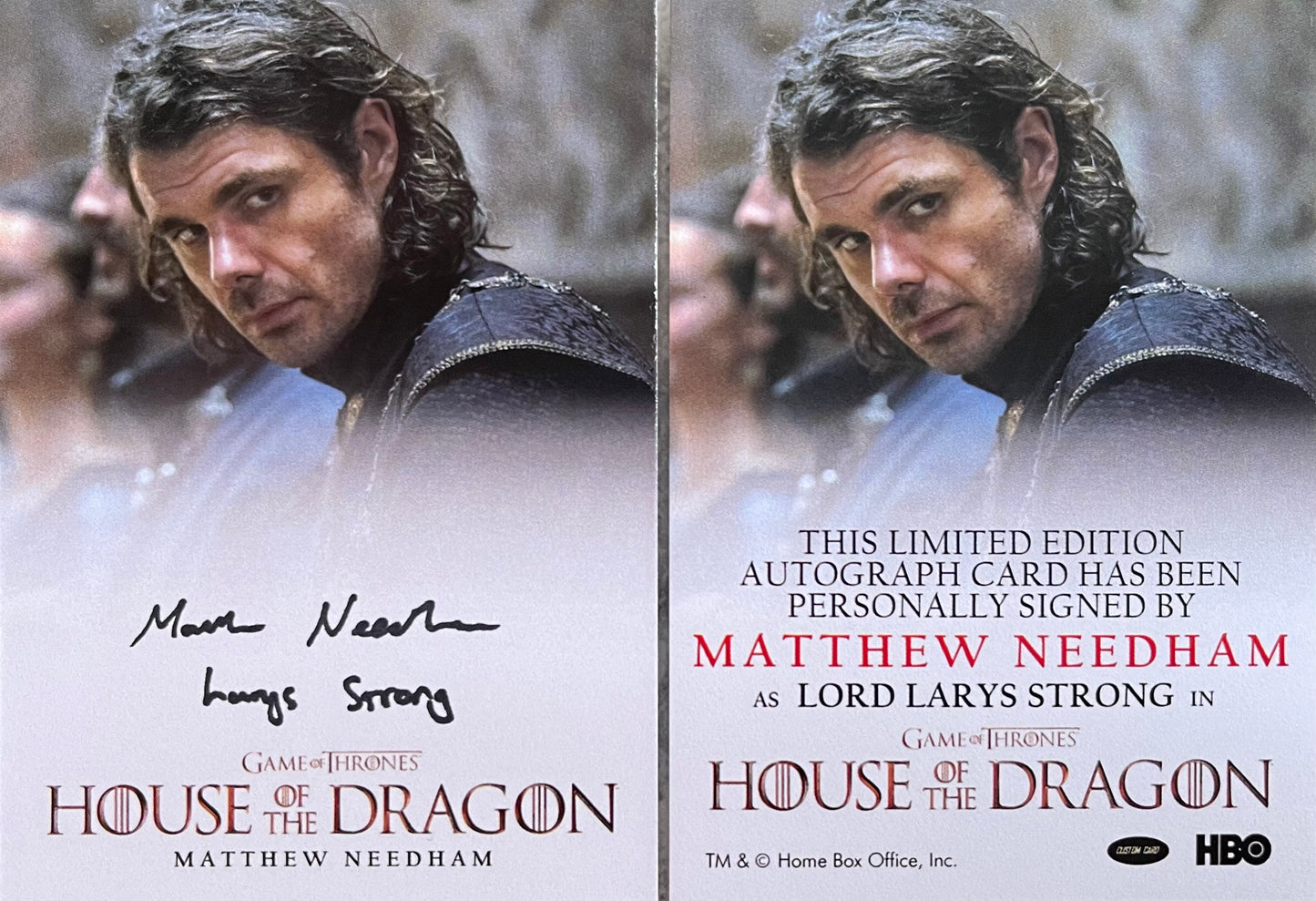 Mathew Needham Signed Custom House Of The Dragon Autograph Card