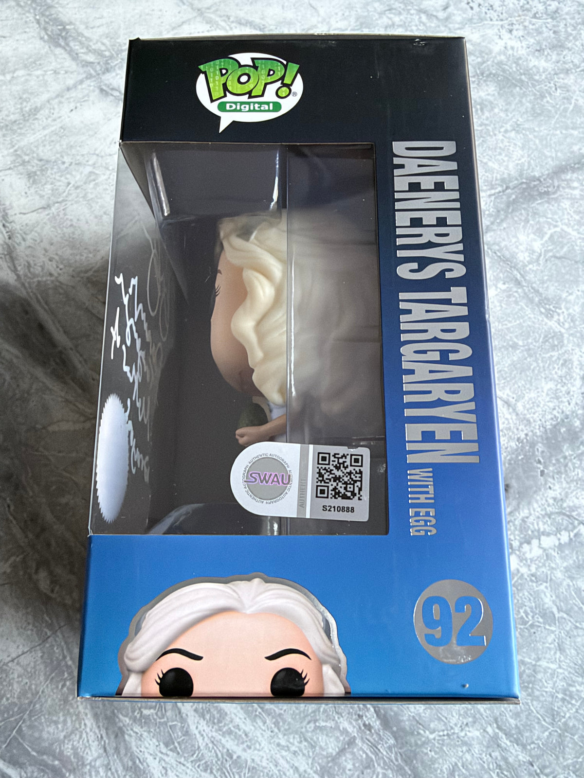 Emilia Clarke Signed Game Of Thrones Daenerys Targaryen NFT Digital Funko Pop With Quote! - SWAU Authenticated