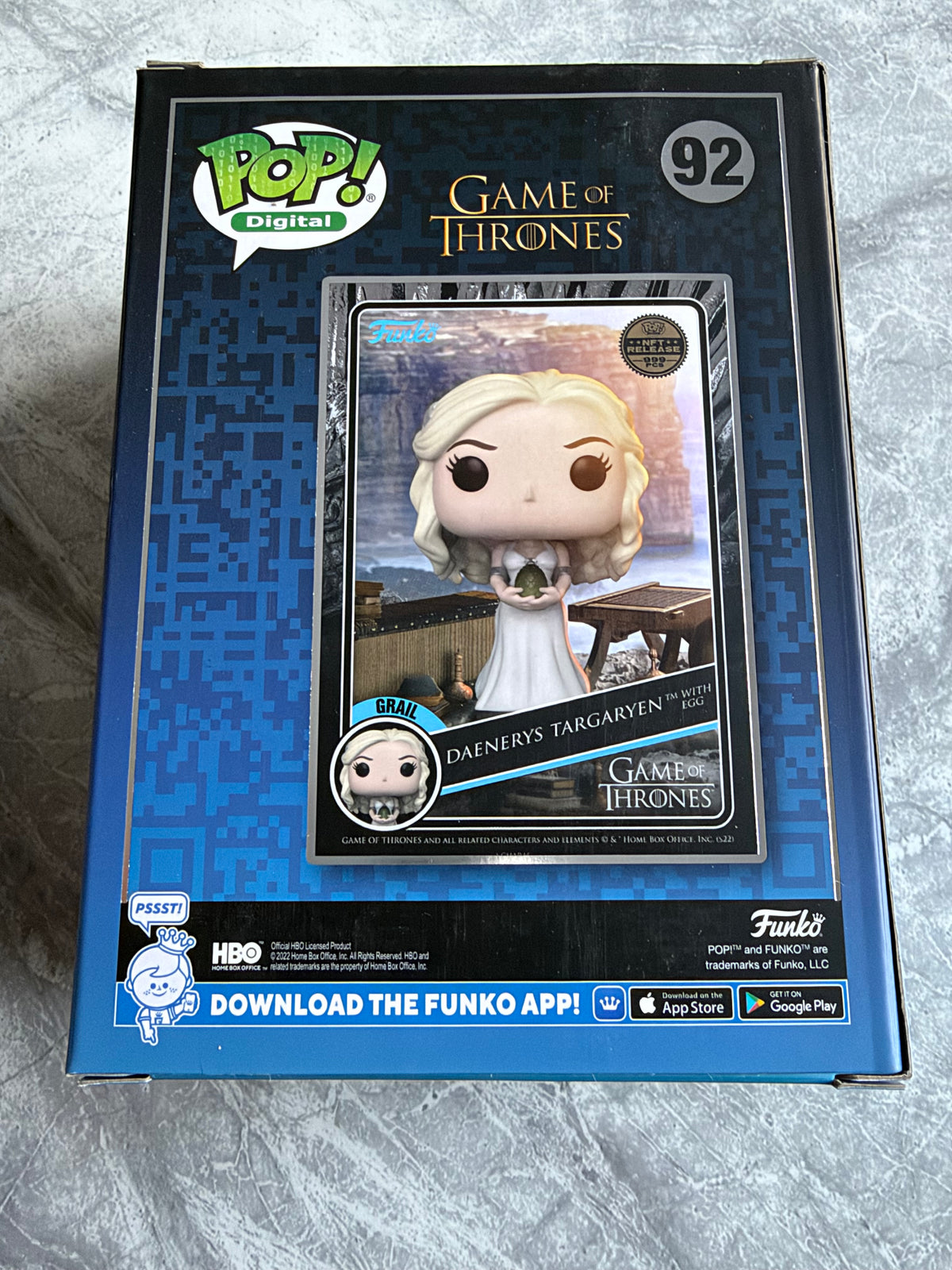 Emilia Clarke Signed Game Of Thrones Daenerys Targaryen NFT Digital Funko Pop With Quote! - SWAU Authenticated