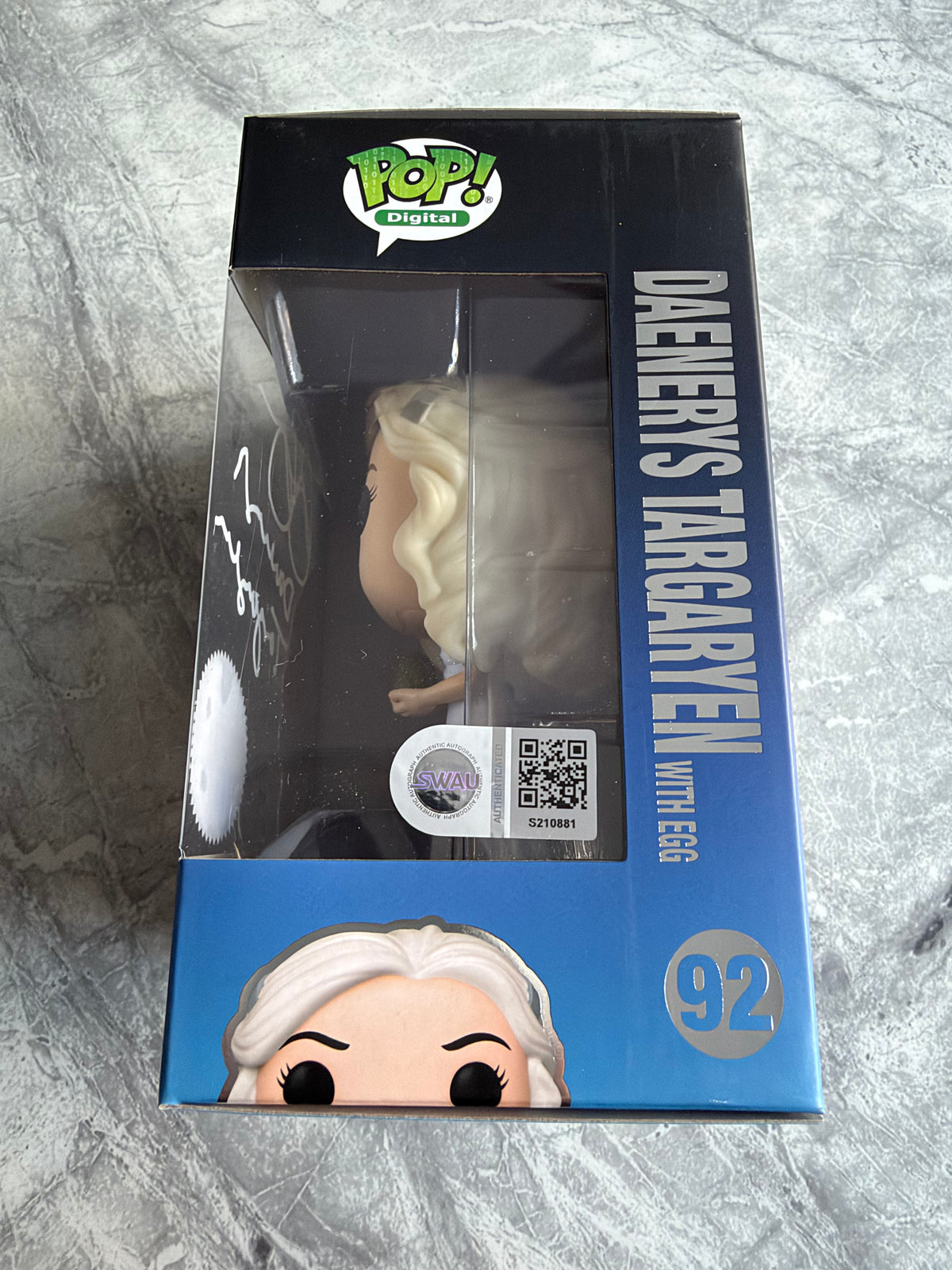 Emilia Clarke Signed Game Of Thrones Daenerys Targaryen NFT Digital Funko Pop With Quote! - SWAU Authenticated