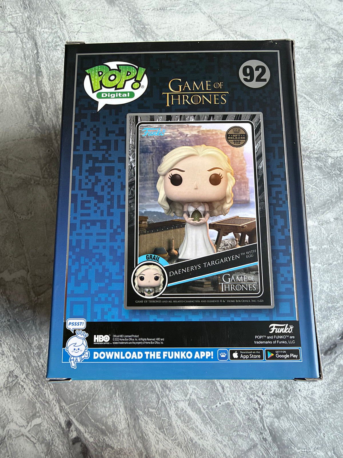 Emilia Clarke Signed Game Of Thrones Daenerys Targaryen NFT Digital Funko Pop With Quote! - SWAU Authenticated