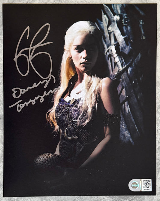 Emilia Clarke Signed Game Of Thrones 8x10” Photo - SWAU Authenticated