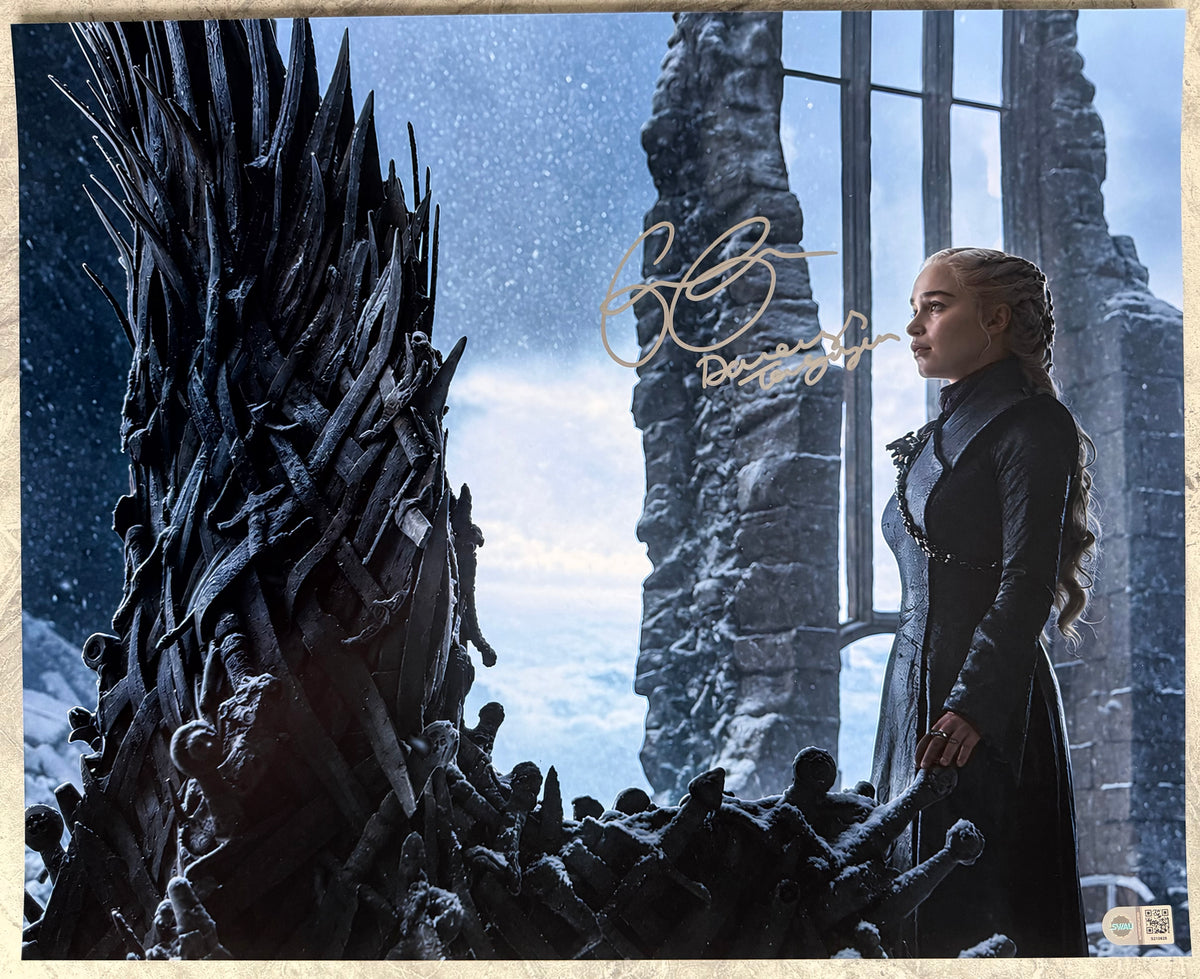 Emilia Clarke Signed Game Of Thrones 16x20” Photo - SWAU Authenticated