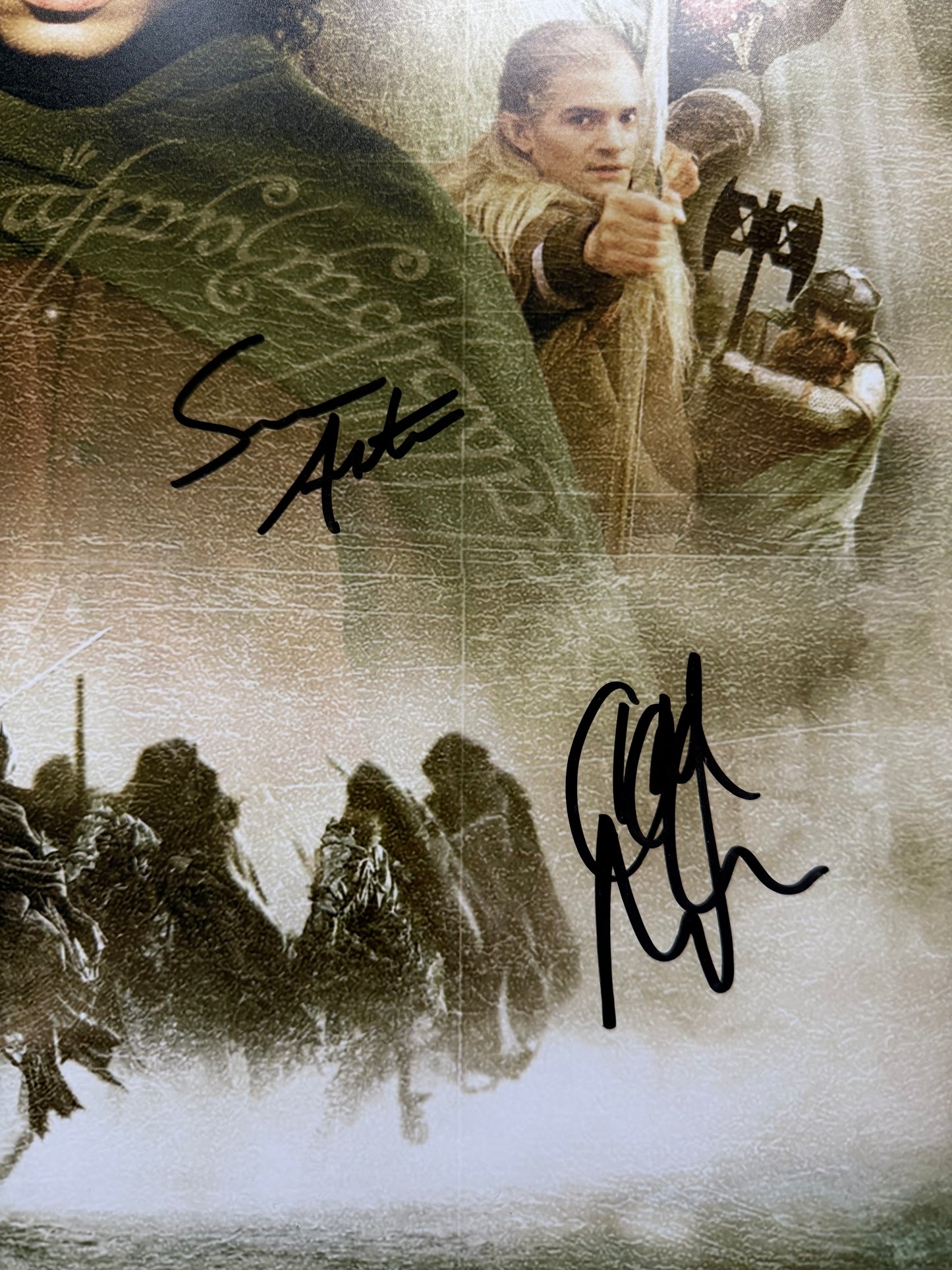 Gandalf & 4 Hobbits Multi Signed The Fellowship Of The Ring A2 Poster - Full Beckett Letter Of Authenticity