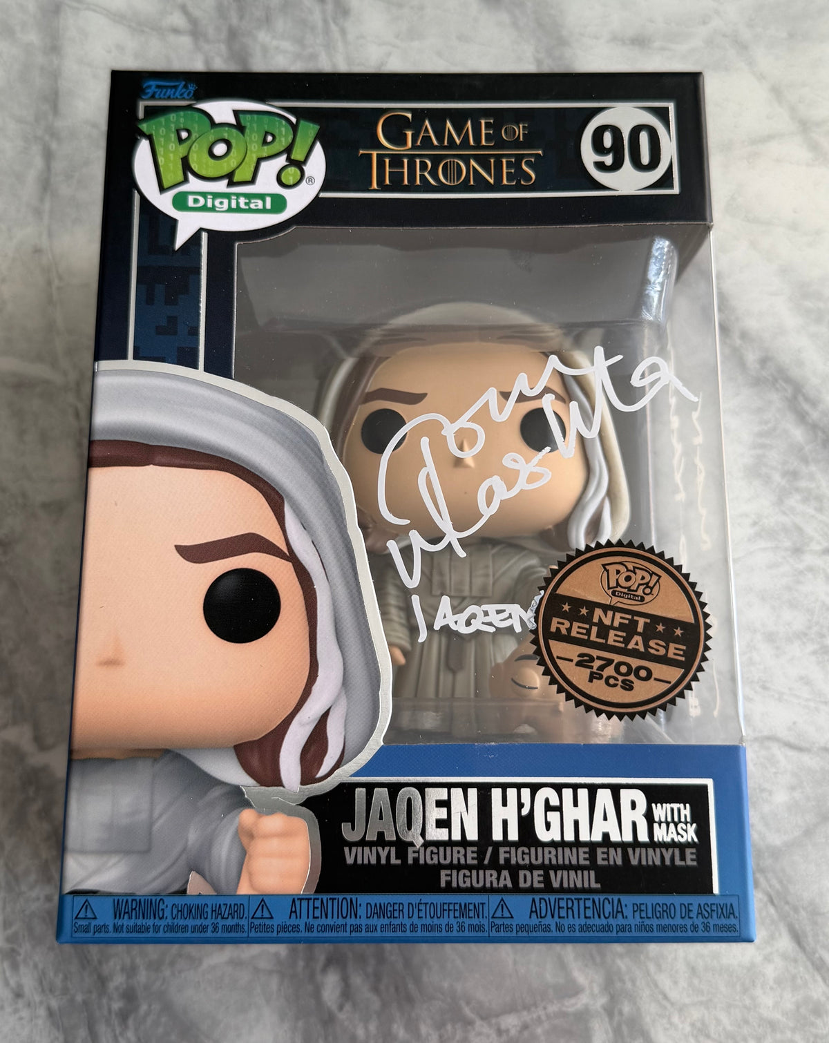 Tom Wlaschiha Signed Game Of Thrones Jaqen Digital NFT Funko Pop - SWAU Authenticated