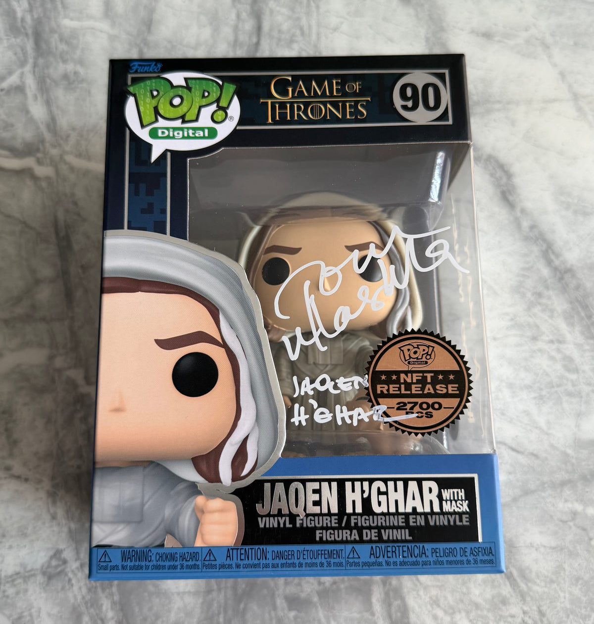 Tom Wlaschiha Signed Game Of Thrones Jaqen Digital NFT Funko Pop - SWAU Authenticated