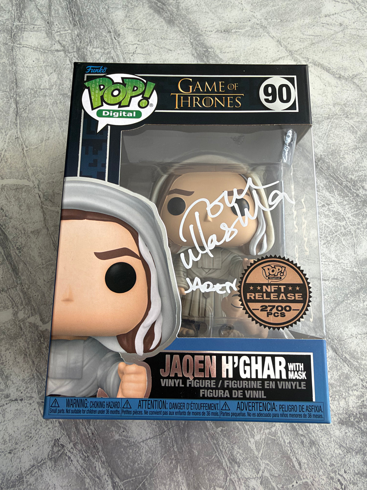 Tom Wlaschiha Signed Game Of Thrones Jaqen Digital NFT Funko Pop - SWAU Authenticated