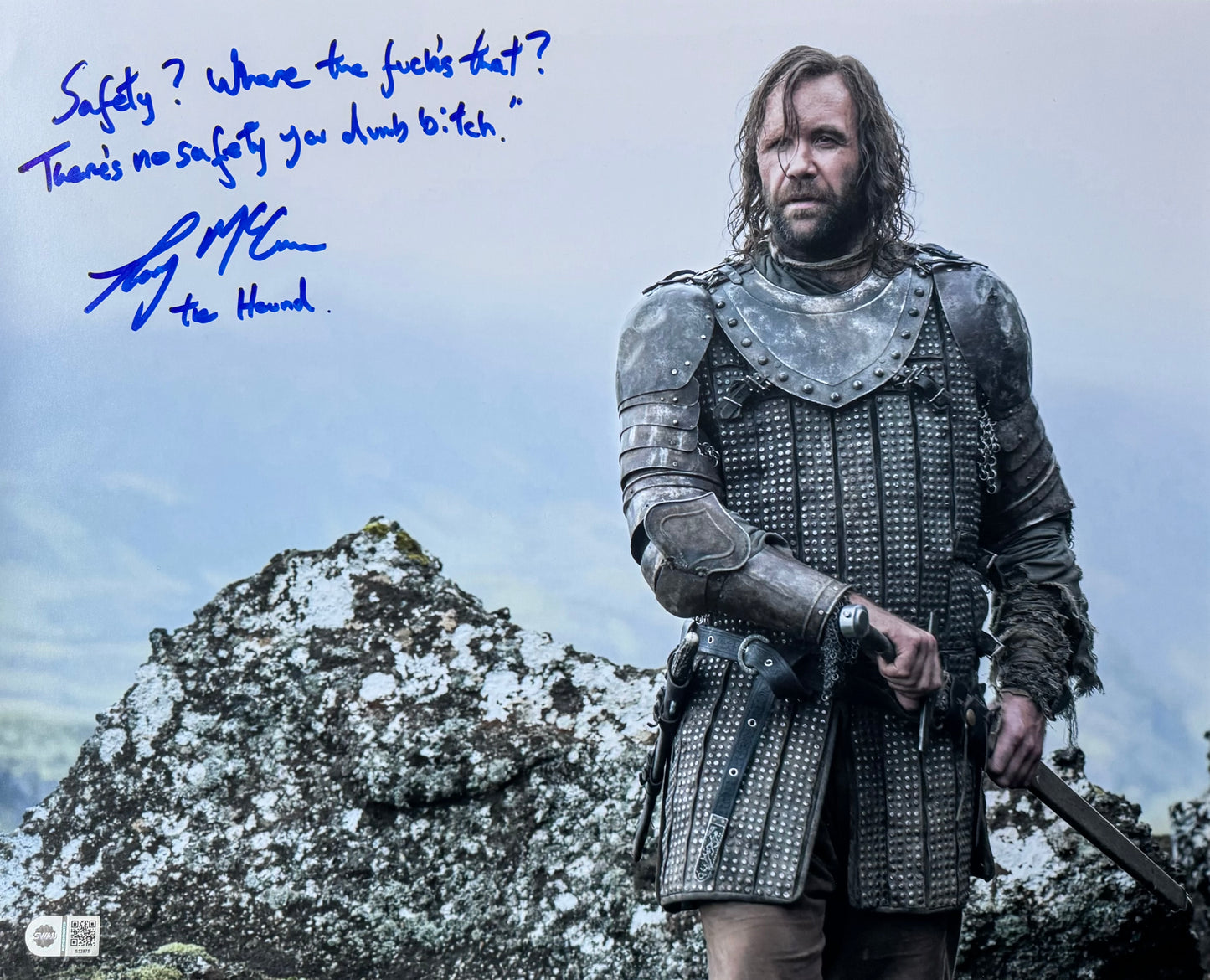 Rory McCann Signed Game Of Thrones 16x20” Photo With Quote - SWAU Authenticated