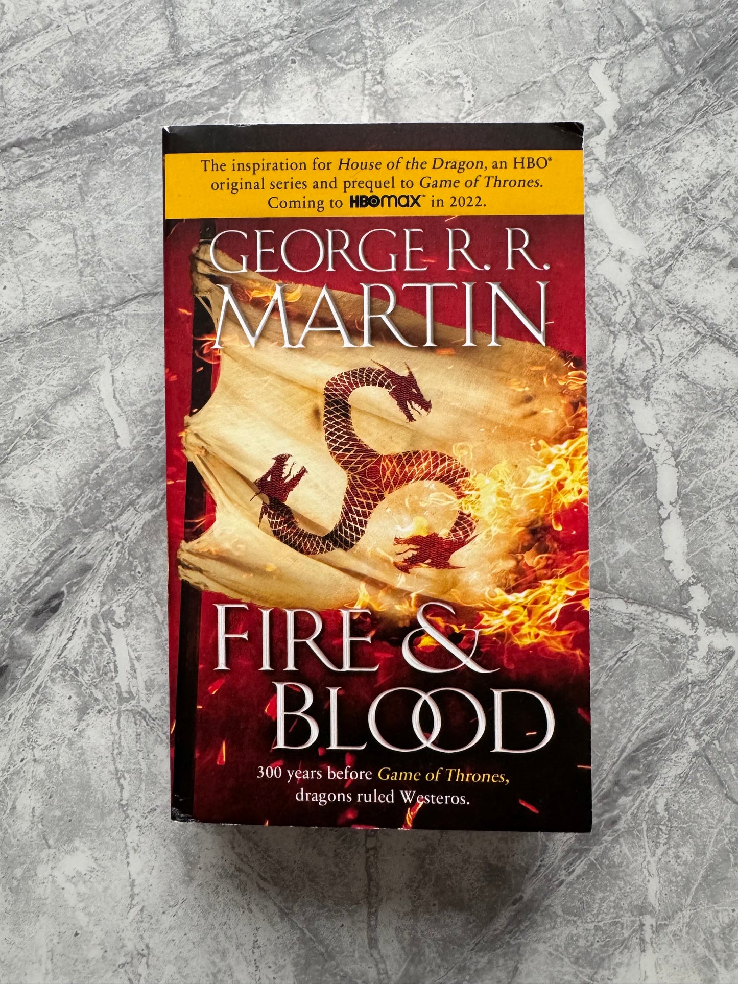 George R.R Martin Signed Fire & Blood Paperback Book - SWAU Authenticated