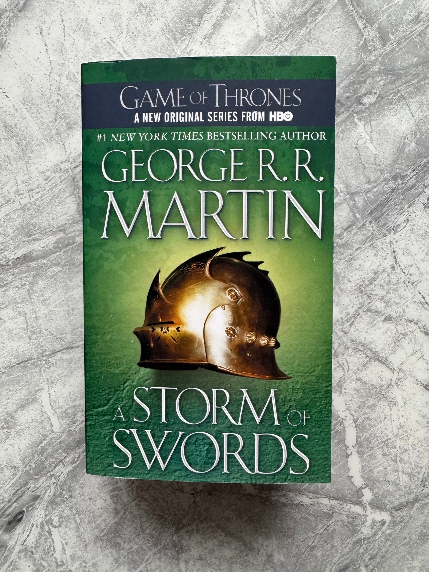 George R.R Martin Signed A Storm Of Swords Paperback Book - SWAU Authenticated