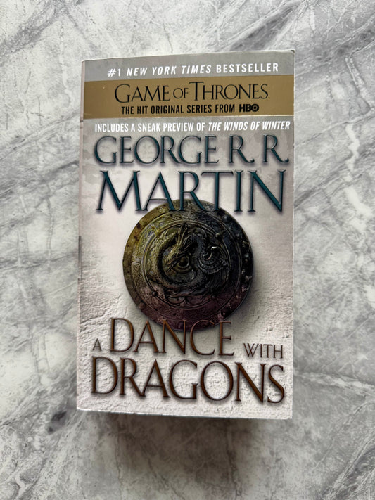 George R.R Martin Signed A Dance With Dragons Paperback Book - SWAU Authenticated