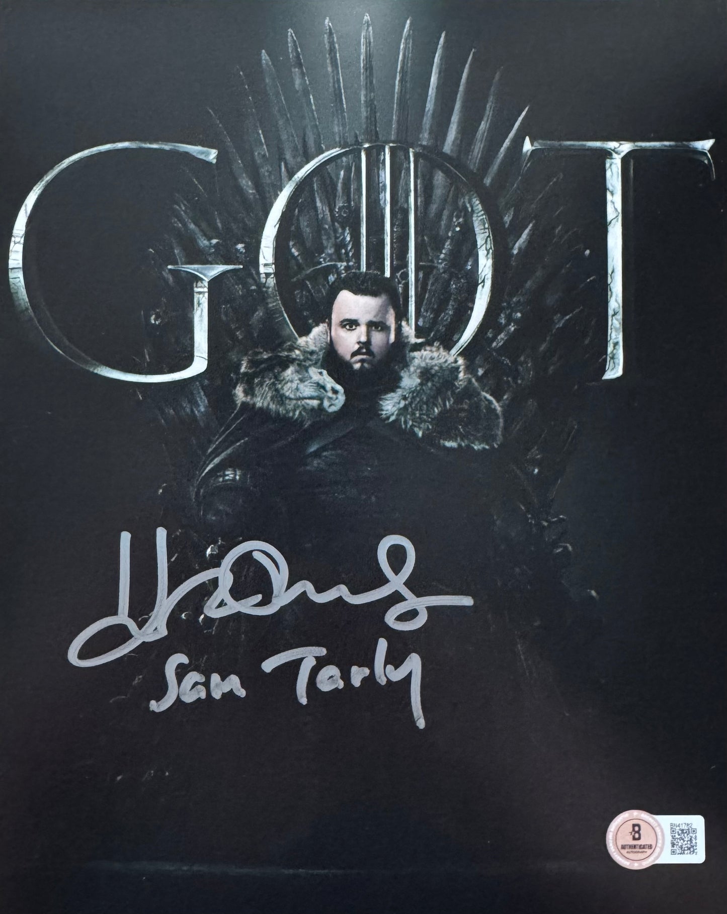 John Bradley Signed Game Of Thrones 8x10” Photo - Beckett Authenticated