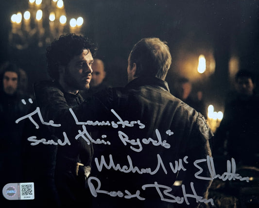 Michael McElhatton Signed Game Of Thrones 8x10” Photo With Quote - SWAU Authenticated