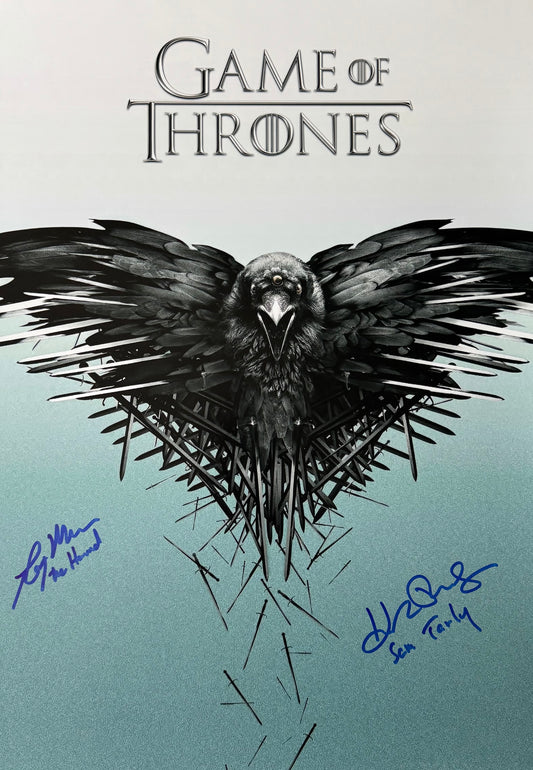 John Bradley & Rory McCann Signed Game Of Thrones A2 Poster