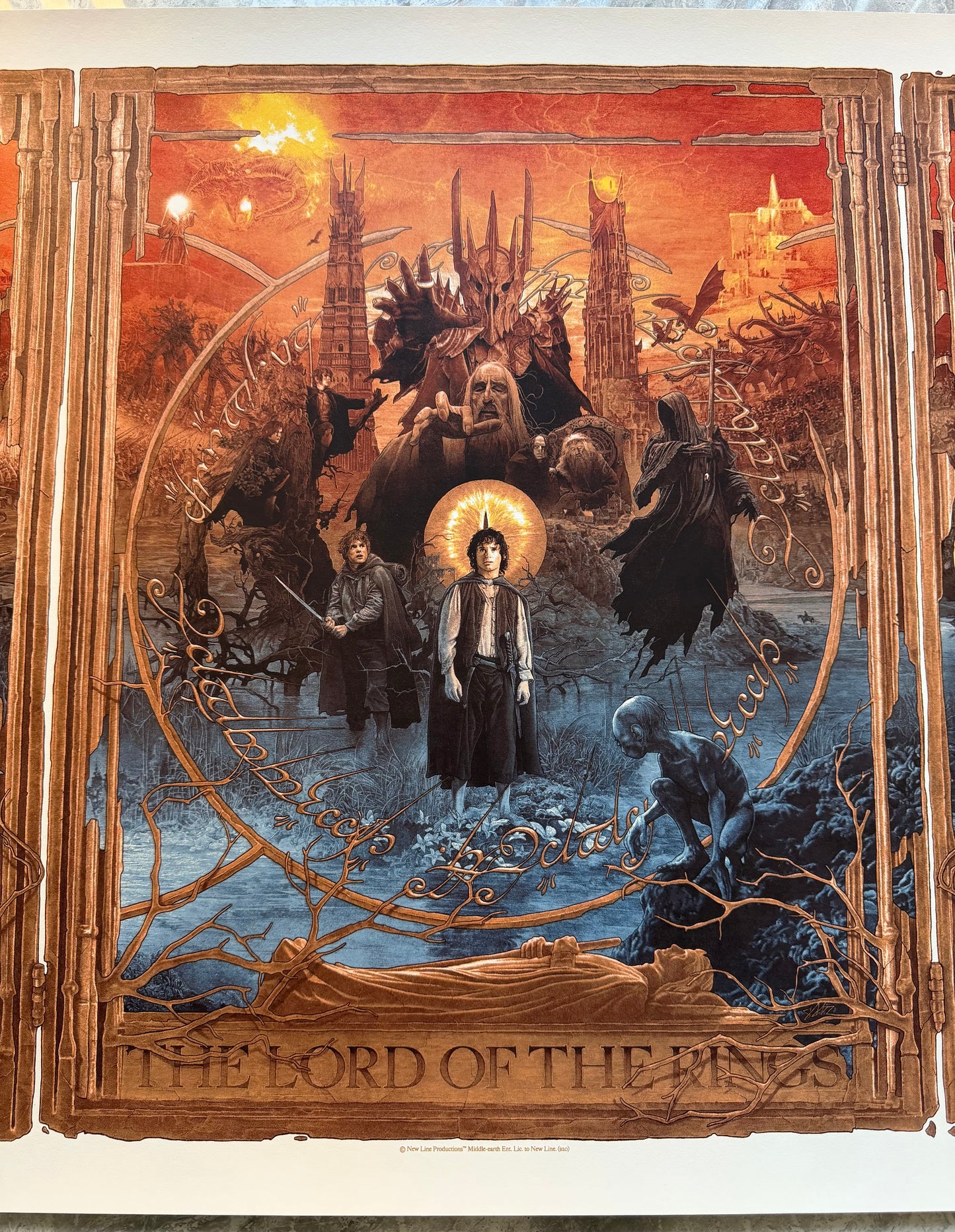 The Lord of the Rings Triptych Screen Print by Gabz Domaradzki NT Mondo BNG