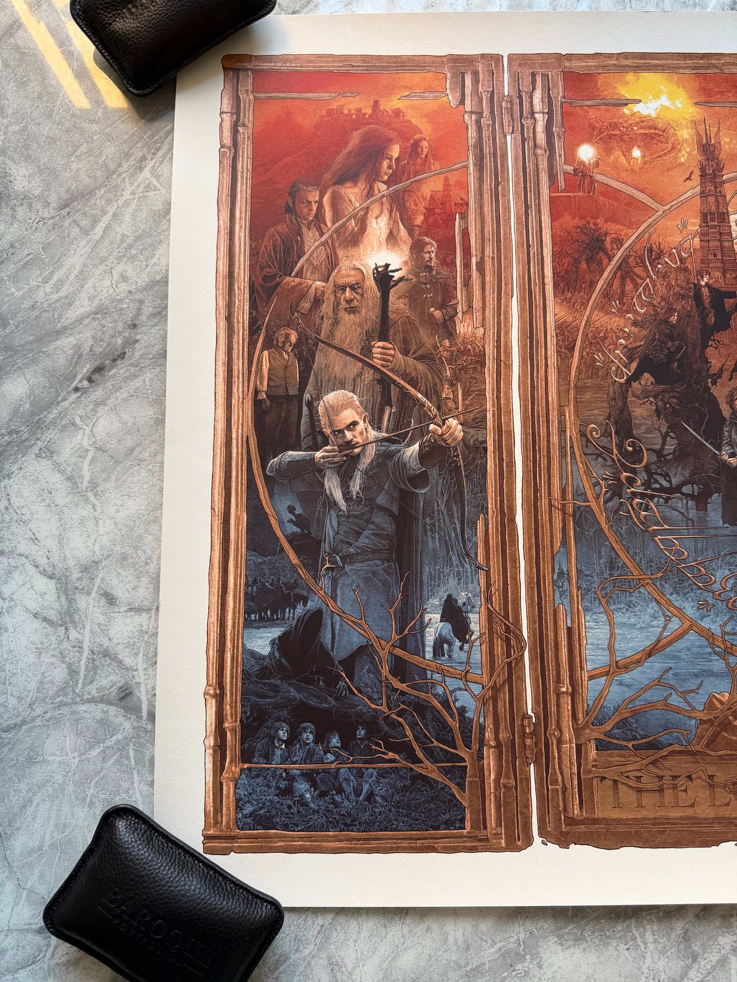 The Lord of the Rings Triptych Screen Print by Gabz Domaradzki NT Mondo BNG