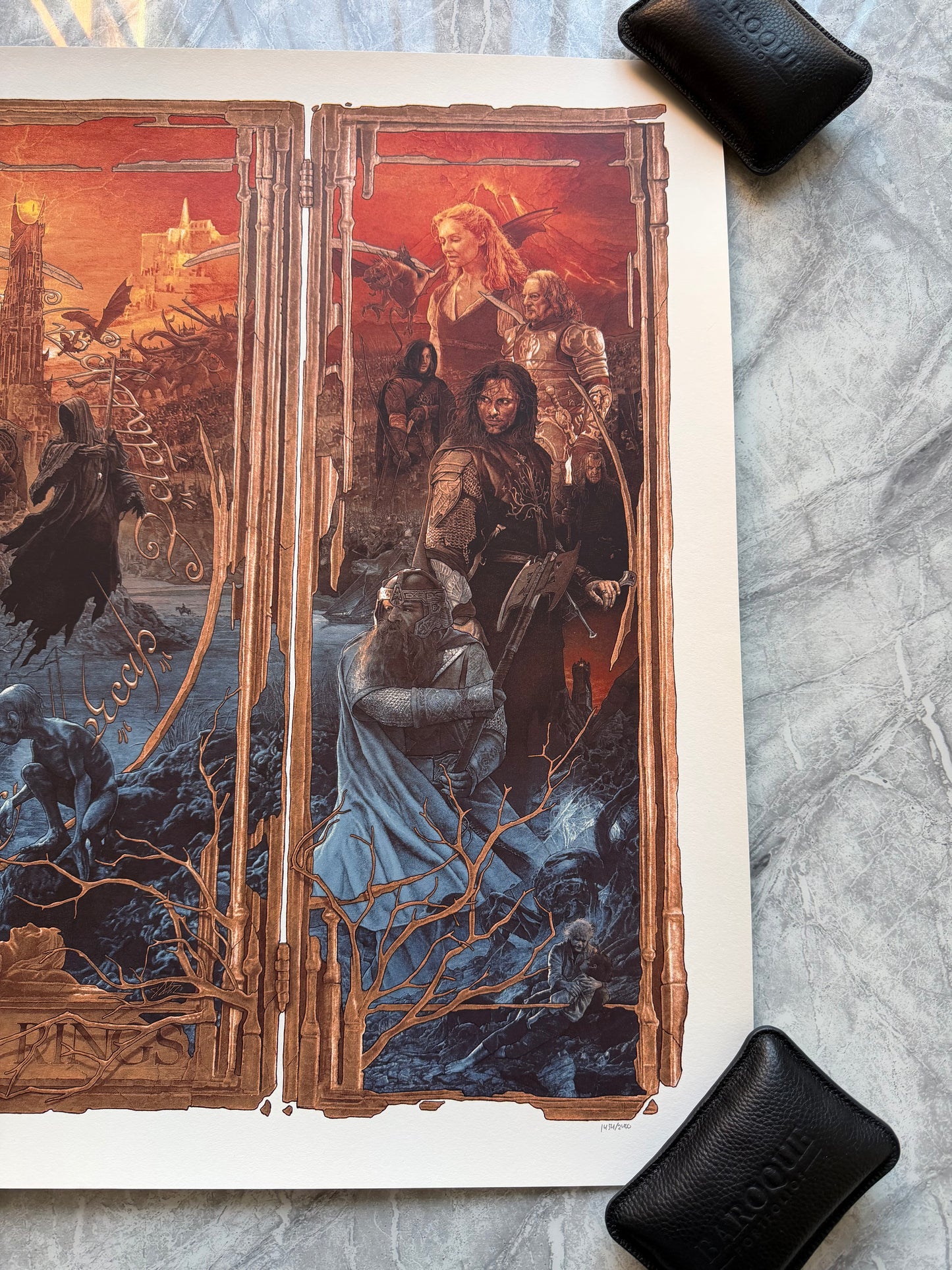 The Lord of the Rings Triptych Screen Print by Gabz Domaradzki NT Mondo BNG