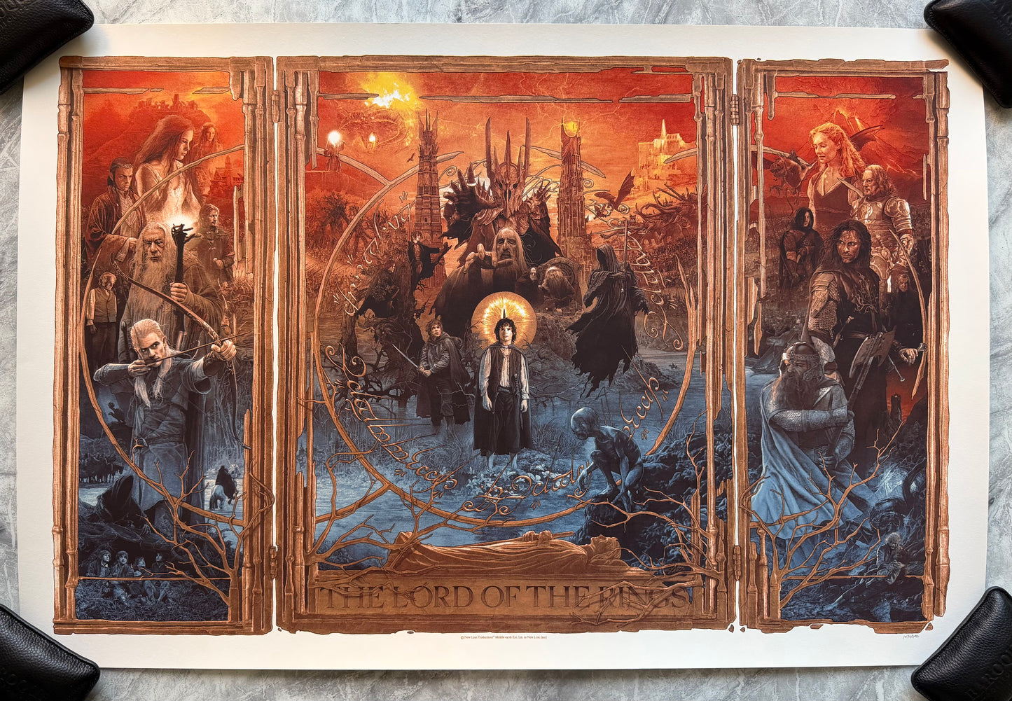 The Lord of the Rings Triptych Screen Print by Gabz Domaradzki NT Mondo BNG