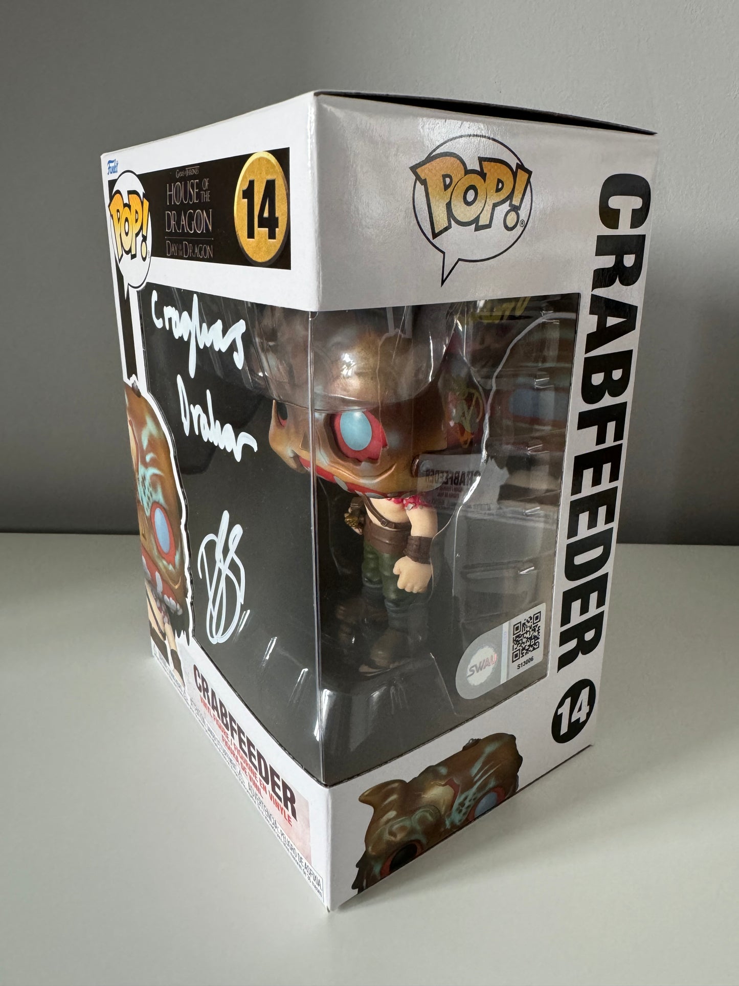 Daniel Scott-Smith Signed Crabfeeder House Of The Dragon Funko In White - SWAU Authenticated