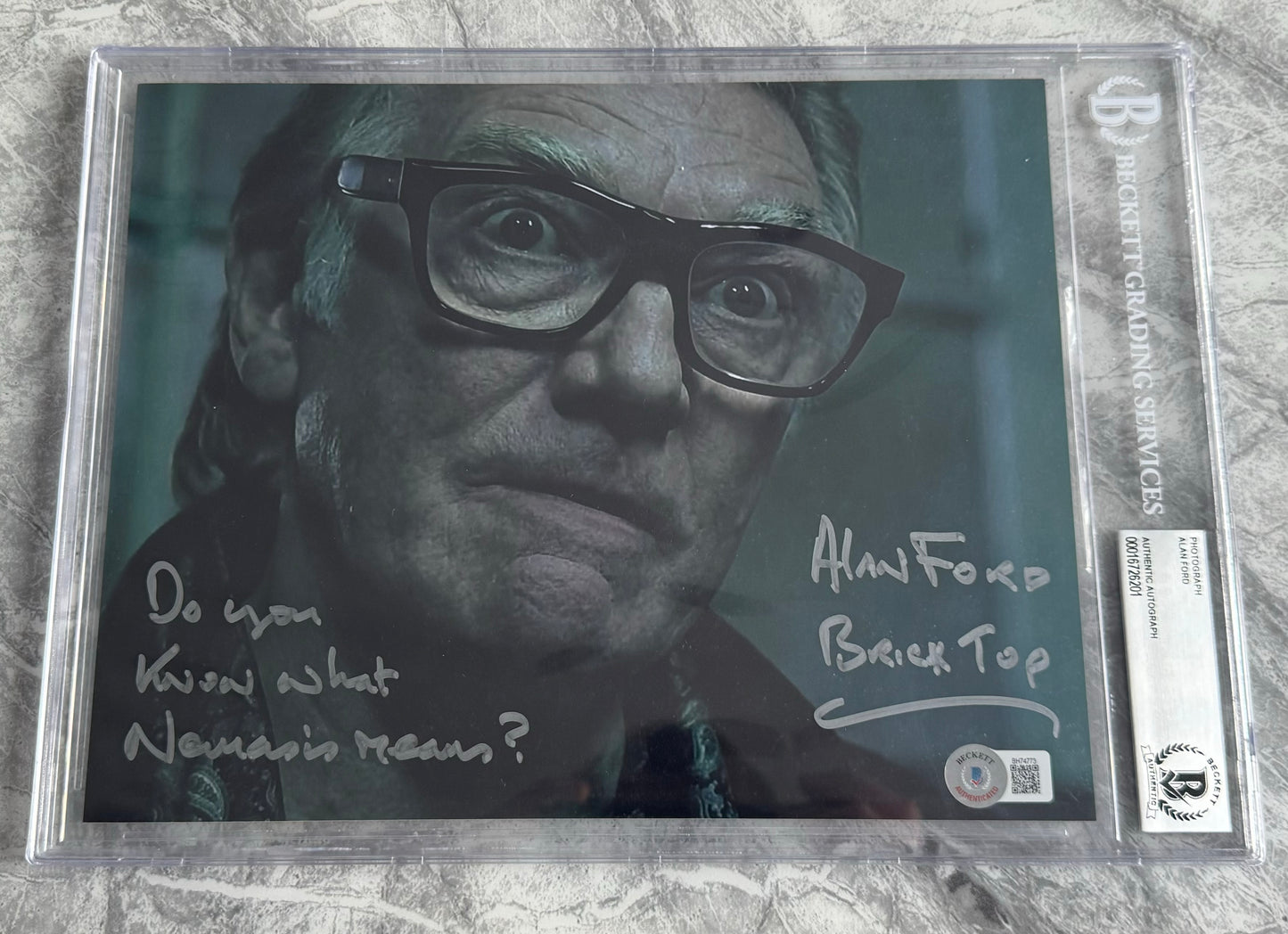 Alan Ford Signed Snatch 8x10” Photo Beckett Encapsulated