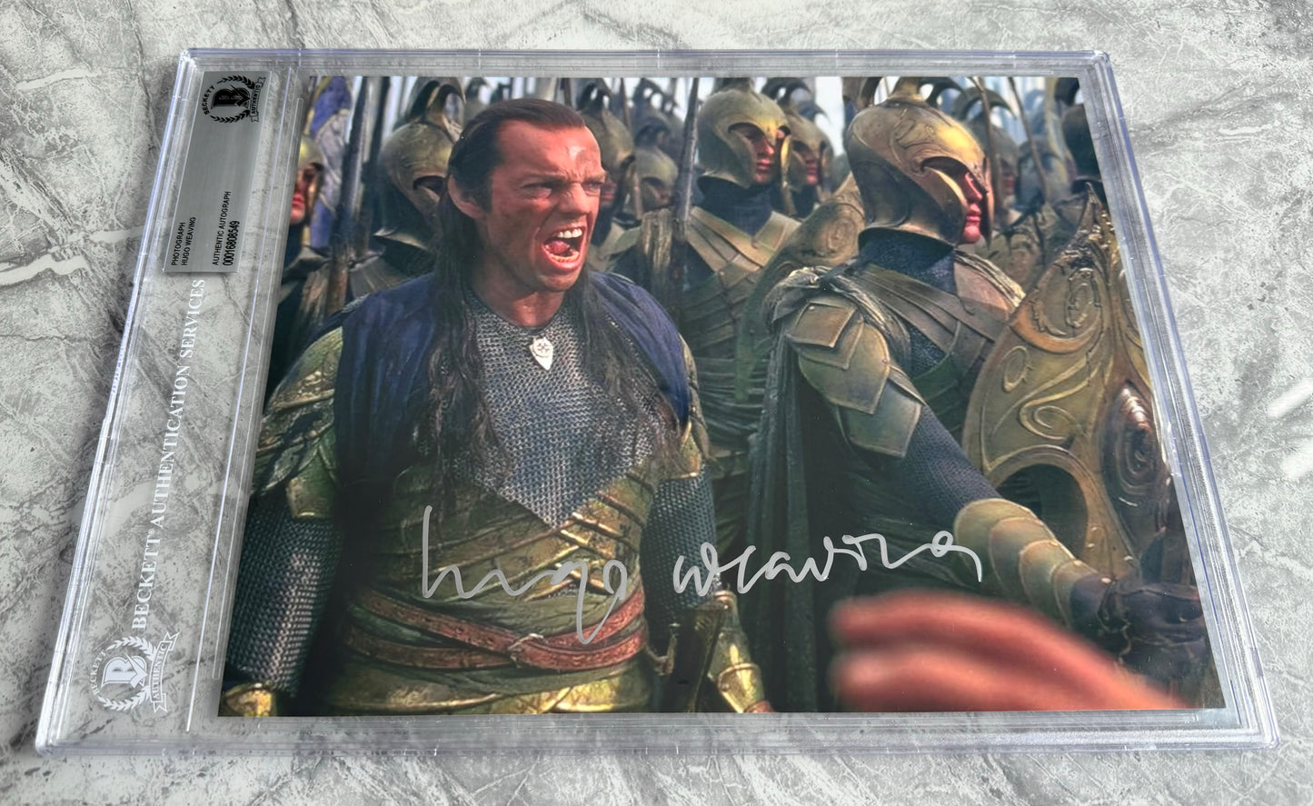 Hugo Weaving Signed The Lord Of The Rings 8x10” Photo - Beckett Encapsulated With Full LOA