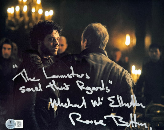 Michael McElhatton Signed Game Of Thrones 8x10” Photo With Quote - Beckett Authenticated