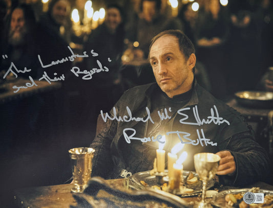 Michael McElhatton Signed Game Of Thrones 11x14” Photo With Quote - Beckett Authenticated