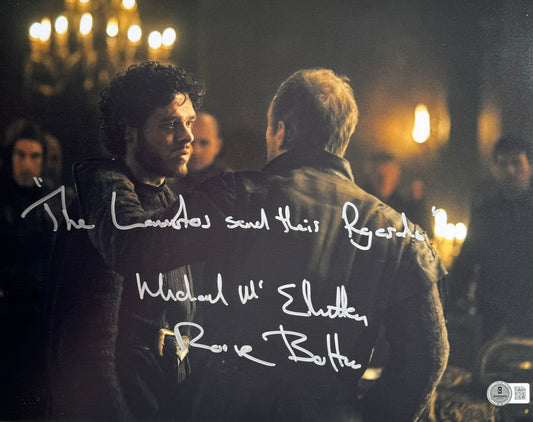 Michael McElhatton Signed Game Of Thrones 11x14” Photo With Quote - Beckett Authenticated